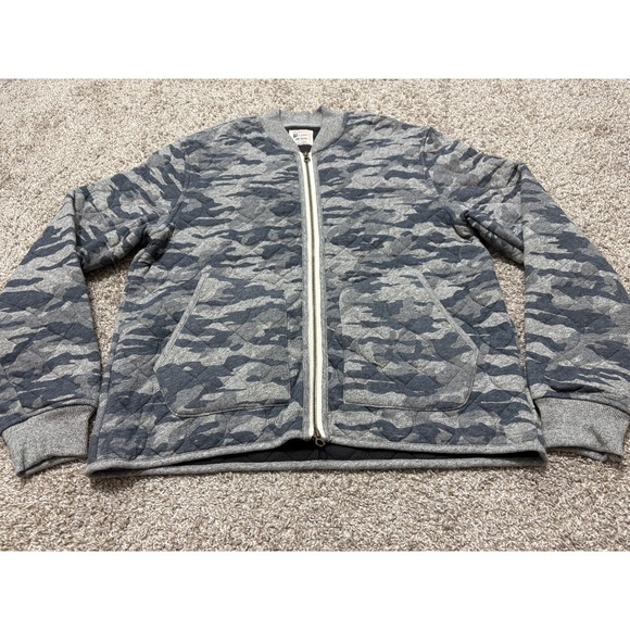 Todd Snyder x Champion Jacket Mens Large (L) Gray Quilted Bomber Camo Canada - Picture 5 of 16